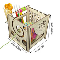 Rangement en bois multifonctionnel pour tricot et crochet couture et mercerie